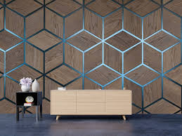 Wooden Cube Background Wall Wood