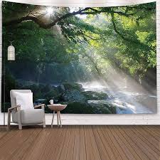 Ocean Wall Tapestry Landscape Forest