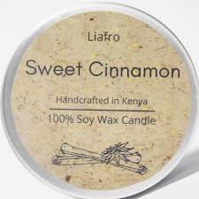 liafro sweet cinnamon soy wax candle