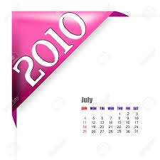 July Of 2010 Calendar Stock Photo Picture And Royalty Free Image
