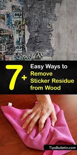 remove sticker residue from wood