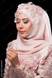 asian charming muslim arabic bride in