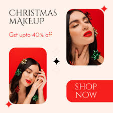 christmas makeup offer red