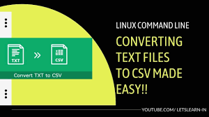 linux tutorial convert txt file to csv