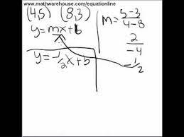 Equation Of Line Given 2 Points