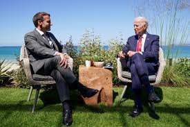 He wrapped his arm around french president emmanuel macron and joked around with canadian prime minister justin. America Is Back With Biden France S Macron Says The Jerusalem Post