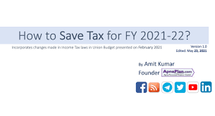 how to tax save for fy 2021 22