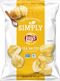 sea salted thick cut potato chips