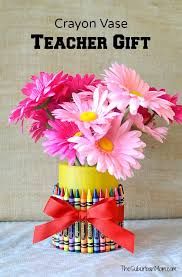 diy crayon vase teacher gift