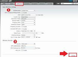 login setup ubnt lite beam m5 as