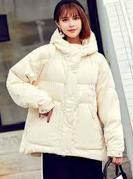 Solid Color Loose Hooded Orolay Coat