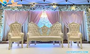 white royal wedding throne sofa chairs