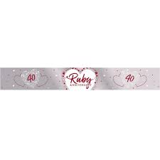 40th ruby wedding anniversary foil