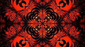 orange black fractal pattern