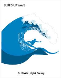 Surf S Up Ocean Wave Wall Decal Sticker