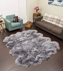 sheepskin rug octo grey lambskin rug