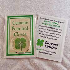 four leaf clover good luck charm pocket