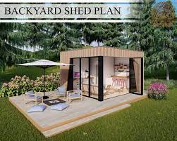 Backyard Shed Plan Garden Office With