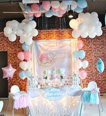 Pastel Little Star Birthday Party Kara S Party Ideas Twin Birthday  gambar png