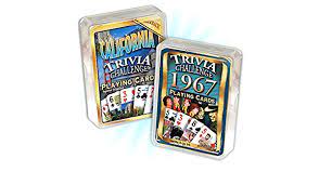 Also, see if you ca. Amazon Com Flickback Media Inc 1967 Trivia Playing Cards California Trivia Combo 1967 Birthday Or Anniversary Toys Games