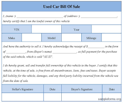 Documents needed to make an effective car sale