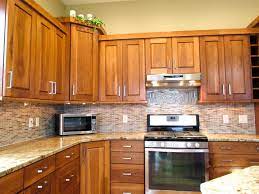 calico hickory cabinets with brown