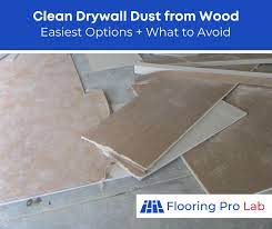 to clean drywall dust from wood floors