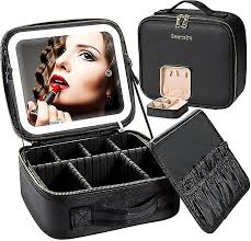 makeup case with adjule dividers