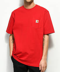 Carhartt Workwear Red Pocket T Shirt