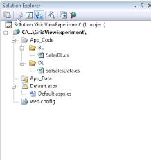 using a gridview in asp net