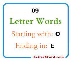 nine letter words starting with o and