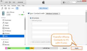 transfer contacts from iphone to pc