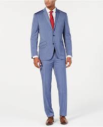 Mens Big Tall Ready Flex Slim Fit Stretch Denim Blue Sharkskin Suit
