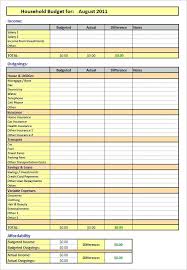 Free Home Budget Template House Excel Household Mac