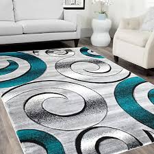 8x10 area rug turquoise carpet swirls