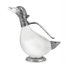 Silver Plated Duck Decanter By
