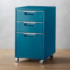 tps 3 drawer teal file cabinet