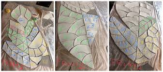 Mosaic Feather Sculpture Installation