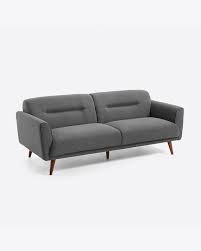 3 seater sofa in dark grey 215 cm