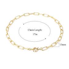 The strength that broke out of the ground, is a new hope 14k Gold Chunky Chain Necklace Women Link Chain Statement Necklace Pricepulse