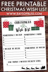 Christmas Wish List Free Printable Using The 4 Gift Rule