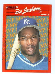 1988 topps football is the lone bo jackson rookie card for the sport. Bo Jackson Baseball Card Kansas City Royals Bo Knows 1990 Donruss Mvp Bc1