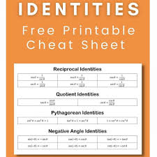 trig idenies cheat sheet free