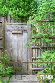 Garden Gate A Wooden Gate In Japanese