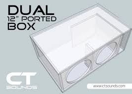 Dual 12 Inch Ported Subwoofer Box Design In 2019 Subwoofer