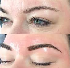 powdered ombré and combination brows