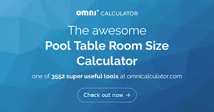 pool table room size calculator