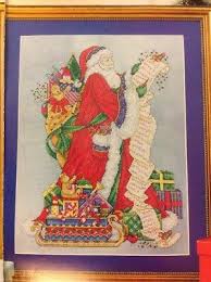 Joan Elliott Santa Claus Toy List Father Christmas Cross Stitch Chart Ebay