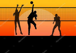volleyball woman player vector
