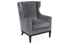 Whether you are looking for nailhead trim armchairs & accent chairs that can mix and match colors, materials, styles, or want armchairs & accent chairs. Roswell Curved Gray Velvet Wingback Chair